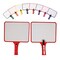 Rectangular Dry Erase Whiteboards with Markers, Blank/Graph Double-Sided, Assorted, Pack of 32